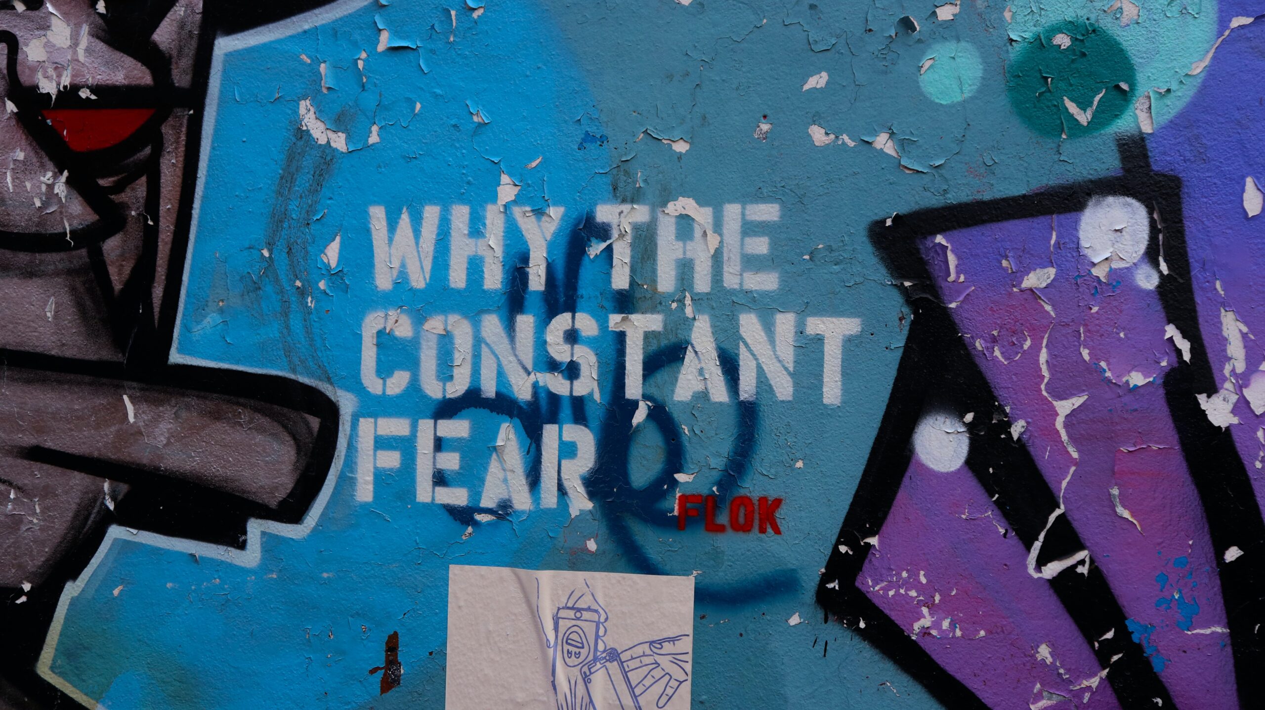 Graffiti "Why the constant fear"